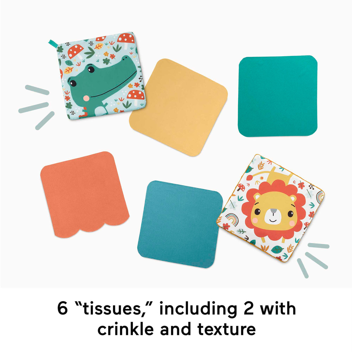 Fisher Price Tissue Fun Activity Cube Baby Sensory Crinkle Toys For Newborns